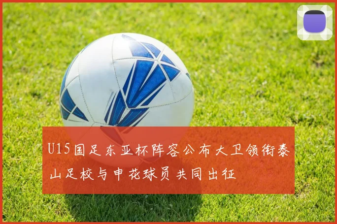 U15国足东亚杯阵容公布大卫领衔泰山足校与申花球员共同出征